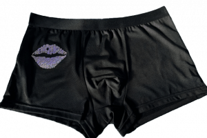 Caleçon pour Homme Satin noir « argent »