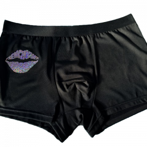 Caleçon pour Homme Satin noir « argent »