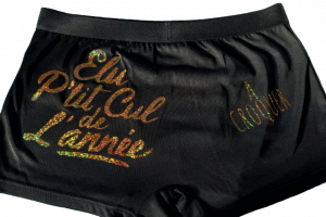 Caleçon pour Homme Satin noir « or »