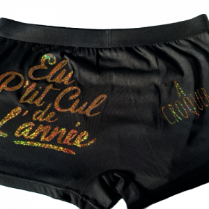 Caleçon pour Homme Satin noir « or »