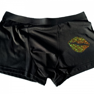 Caleçon pour Homme Satin noir « or »