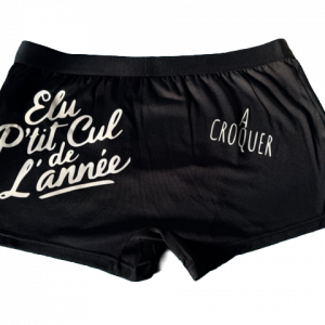 Caleçon pour Homme Satin noir « réfléchissant »