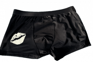 Caleçon pour Homme Satin noir « réfléchissant »
