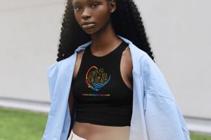 Crop Top femme noir SwingersCap