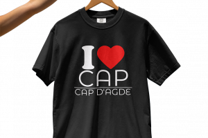 T-shirt pour homme et femme « I LOVE CAP D’AGDE »