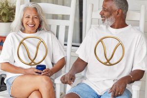 T-shirt pour homme / femme blanc Swing collection Or